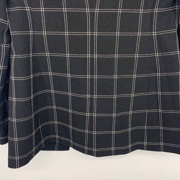 Bar III Blazer Black Windowpane Plaid Double Breasted Open Front - Picture 9 of 9